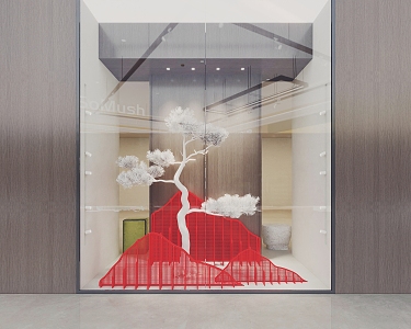 modern window store window 3d model