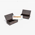 Two Open Wooden Boxes With Natural Wood Grain Texture And Hinges