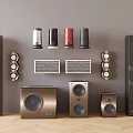 Modern Home Audio Speakers Collection Featuring Multiple Sizes And Stylish Designs