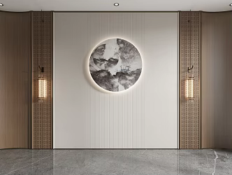New Chinese Style Background Wall Hard Bag Background Wall Sofa Background Wall TV Background Wall Bedside Background Wall 3d model