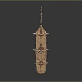 Classic Handcrafted Wooden Sailboat Model With Multiple Masts And White Sails