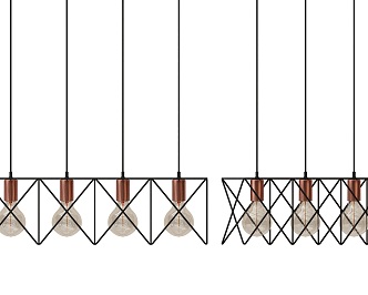 Industrial wind chandelier 3d model