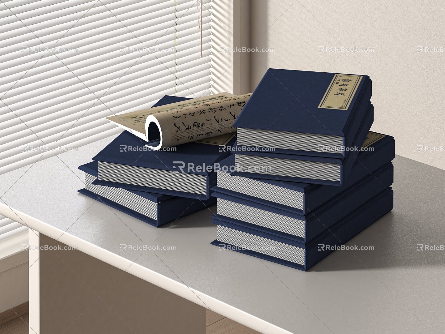 New Chinese Books 3d model