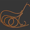 Wooden Rocking Chair Design Featuring Round Holes On Backrest And Seat