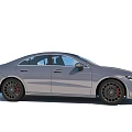 Gray Mercedes Benz Sedan With Modern Sleek Exterior And Black Wheels Design