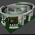 Kappa Brand Store Exhibition Booth With Curved Design Large Screen And Mannequins