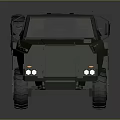 Military Green Armored Vehicle With Protective Body And Large Wheels