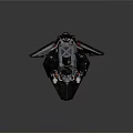 Detailed Sci-Fi Mechanical Device With Wing Structures And Orange Black Accents 3d model