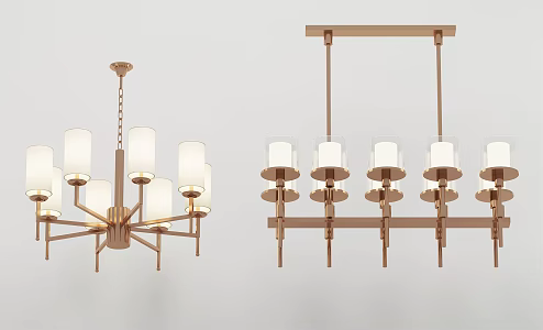 Modern chandelier combination 3d model