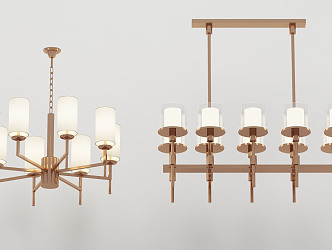 Modern chandelier combination 3d model