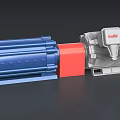 Blue And Gray Industrial Pumps Featuring Red Connecting Part And Edel Logo