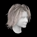 Elegant Jewelry Accessories Display On Human Head Model With Light Short Hair And Black Background