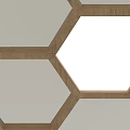 Modern ceiling hexagonal chandelier 3d model