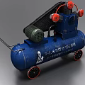 Industrial Air Compressor V188 Model Blue Mobile Unit With Storage Tank And Wheels