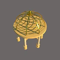 Shower Sauna Design With Golden Dome Columns And Elegant Framework Structure