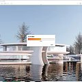 Modern Exhibition Hall Architecture Cafe Architecture Catering Architecture Art Gallery Architecture 3d model