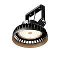 Stylish Modern Black Metal Grille Pendant Light with Circular Design and Warm Glow