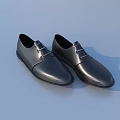 Men's Black Leather Lace Up Formal Shoes With Shiny Finish And Classic Design