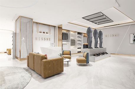 Modern Clothing Store 3d model