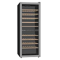 Modern Freestanding Wine Cooler With Glass Door And Multiple Wine Racks