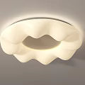 Modern Ceiling Lights Featuring Unique Curved Shapes White Finish and Soft Lighting