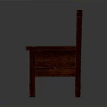 Classic Dark Wood Furniture Bench With Backrest Armrests And Sturdy Structure