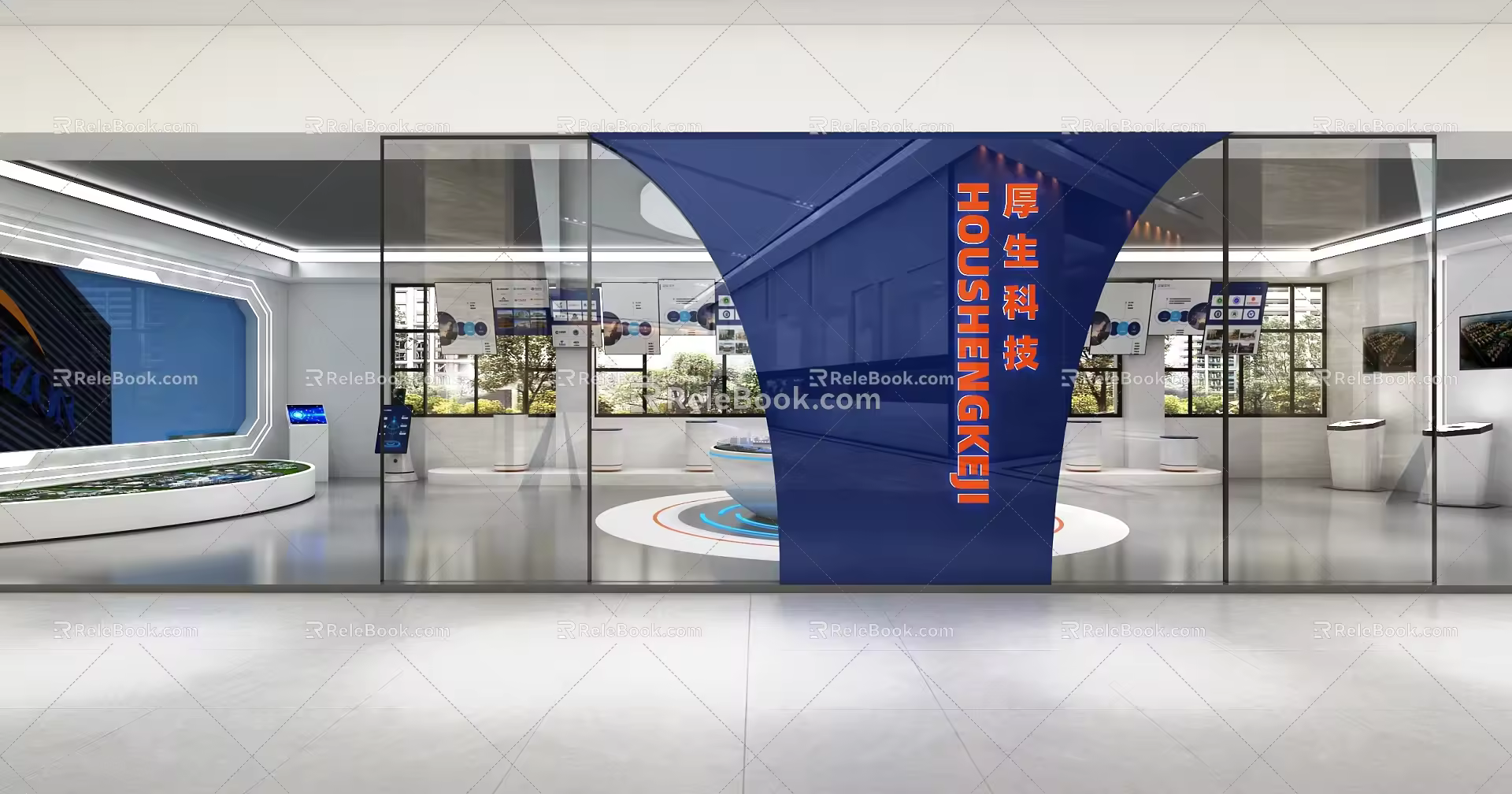 Enterprise Science and Technology Exhibition Hall 3d model