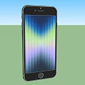 Apple iPhone Smartphone Back And Front View With Logo And Colorful Screen 3d model
