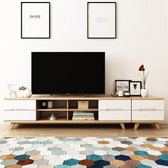 Nordic TV cabinet 3d model