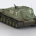 152 Tank Destroyer World War II Tank Soviet Tank 3d model