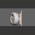 Heavy Duty Metal Safe With Open Circular Door And Secure Lock Mechanism