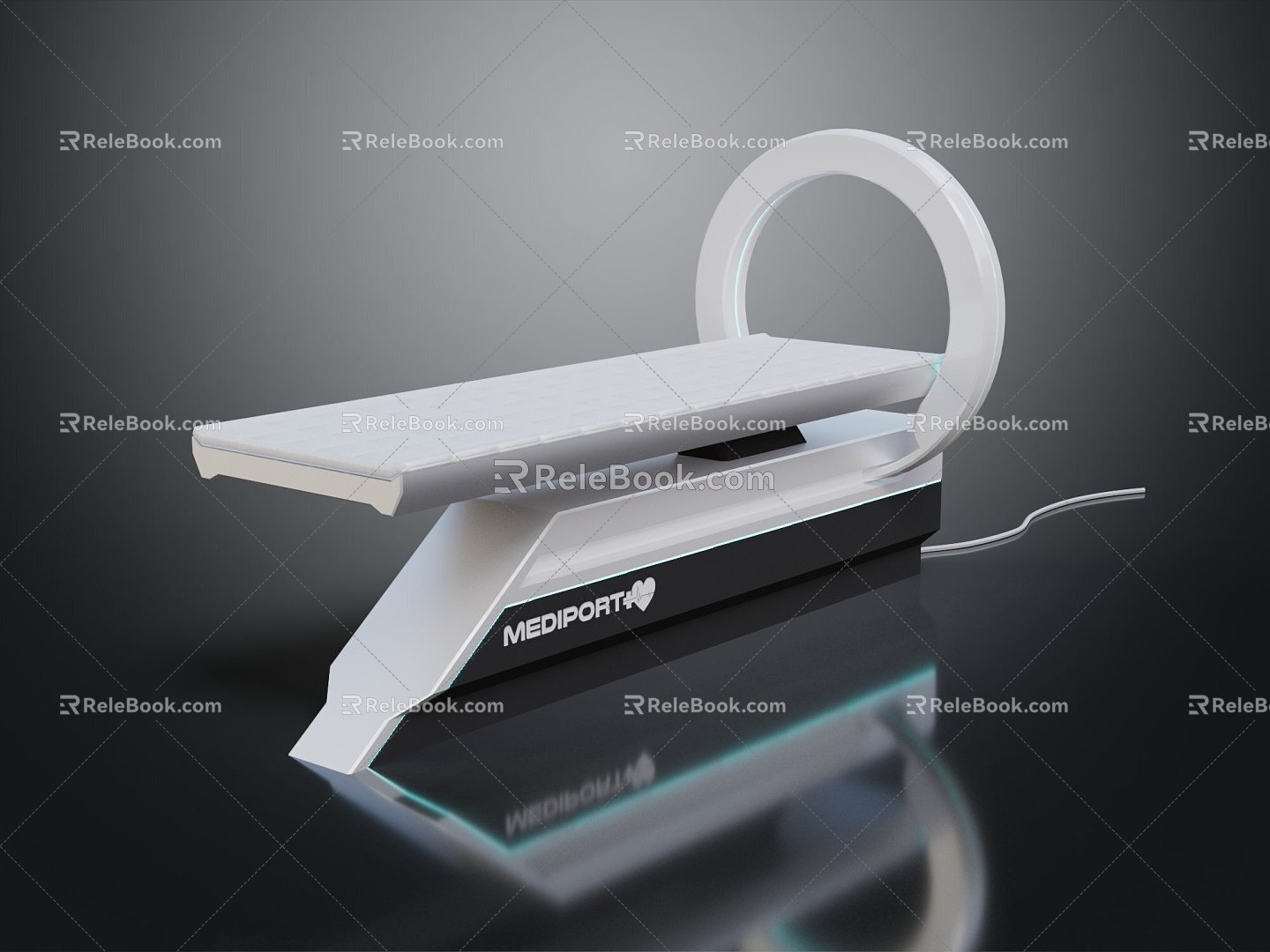 Modern Medical Equipment Sci-Fi Table Sci-Fi Medical Bed Healing Bed Treatment Bed 3d model