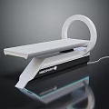 MEDORTY White Circular Medical Device With Flat Platform And Power Cord