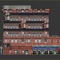 Detailed Architectural Models Of Multi Story Buildings With Colorful Facades And Windows