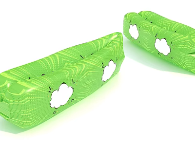 Inflatable sofa green net red lawn Taobao outdoor activities classic common tour young summer color matching 3d model