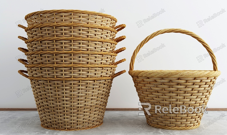 Modern Storage Basket Bamboo Storage Basket model