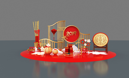 New Chinese Style Beauty Chen Spring Festival New Year Beauty Chen 3d model