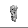 Large White Rock Like Sculpture With Detailed Texture And Human Figure For Scale