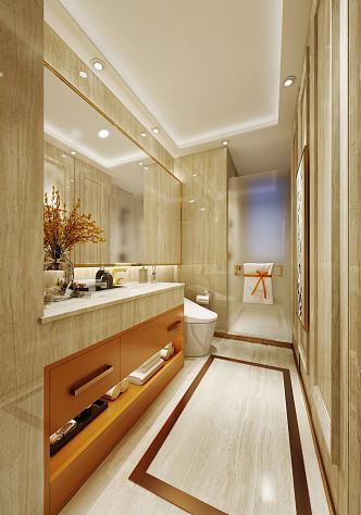 Simple Toilet Bathtub Shower Basin 3d model