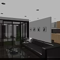 Modern Open Plan Living And Dining Room With Large Glass Sliding Doors And Stylish Furniture