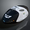 Black And White OIS Logo Helmet With Streamlined Design And Emblem