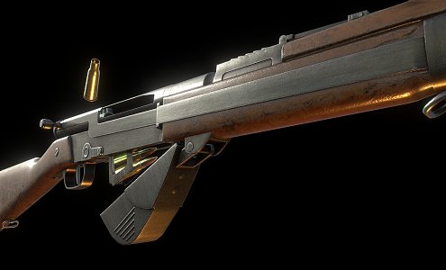 M1917 semi-automatic rifle 3d model