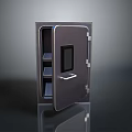 Household Safe With Open Door Digital Lock And Interior Shelves For Secure Storage