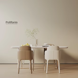 Modern table combination 3d model