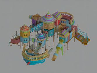 Modern play equipment Children's play equipment 3d model