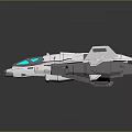 Futuristic Sci-Fi Spaceship Model With Silver Metallic Body And Transparent Cockpit