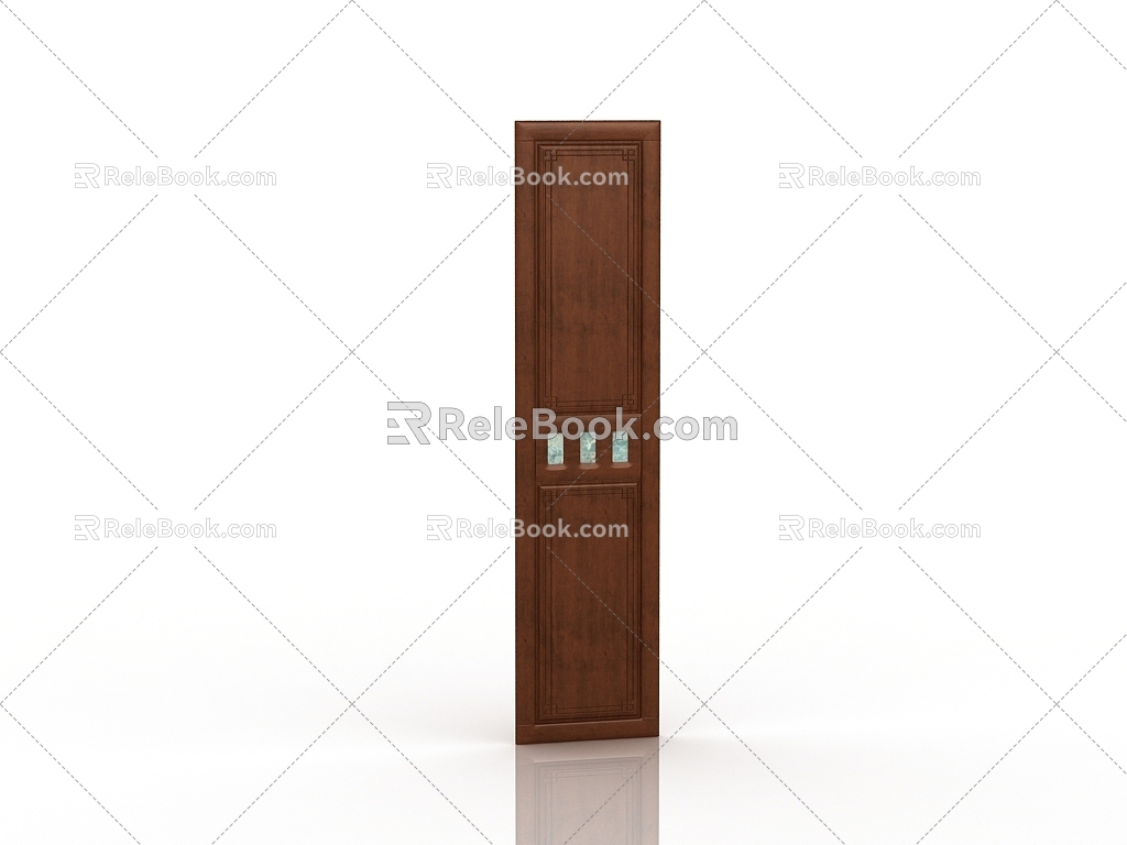 Chinese wardrobe door panel 3d model