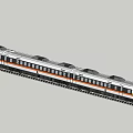 Railway high-speed rail train modern means of transport 3d model