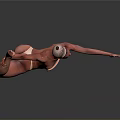 Female Practicing Yoga Pose Standing On One Leg With Arm Extended Against Dark Background