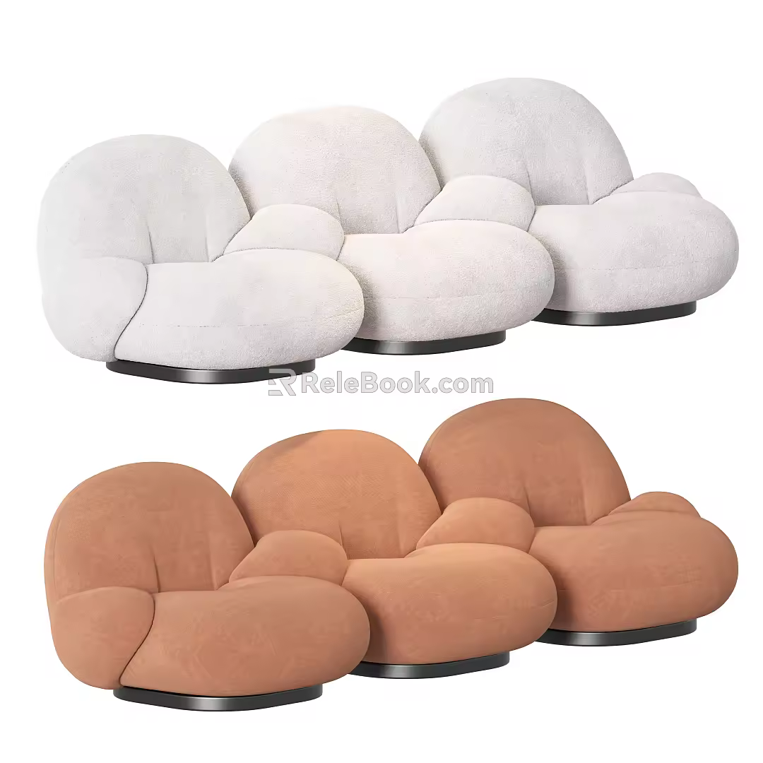 Modern Single Sofa 3d model
